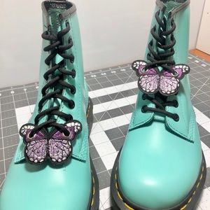 Purple Butterfly Shoe Accessories for Boots Skates